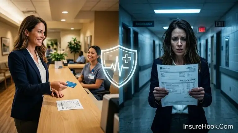 In-Network vs Out-of-Network Health Insurance Explained In-network vs out-of-network health insurance cost difference visual concept