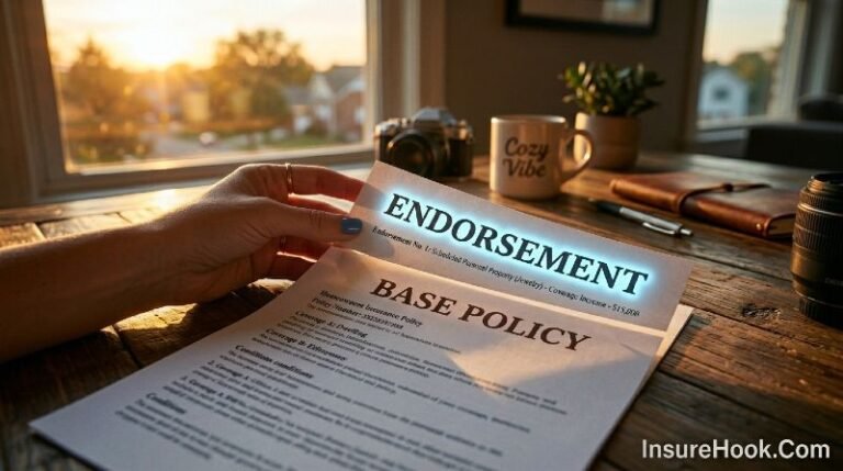 What Is an Insurance Endorsement? A Practical Guide for U.S. Policyholders Visual concept of insurance endorsement modifying a homeowners policy document